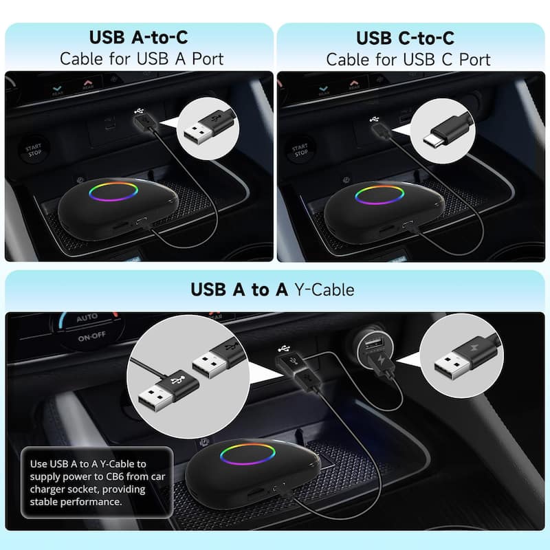 Caixa AI ATOTOOUT 8GB+128GB CarPlay/Android Auto sem fio - Central
